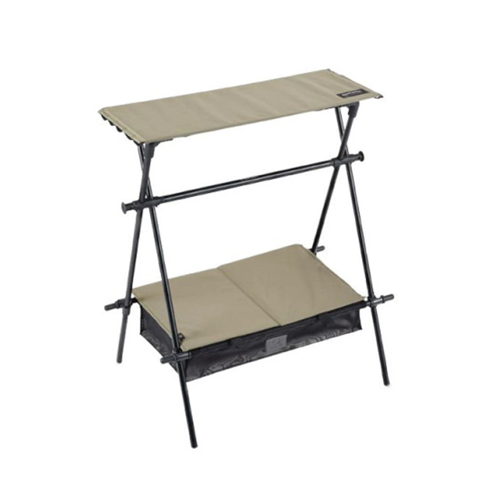 캠핑의 품격을 높이는 수납 솔루션: 몬테라 이음2 행어 선반 쉘브 키트 (올리브)