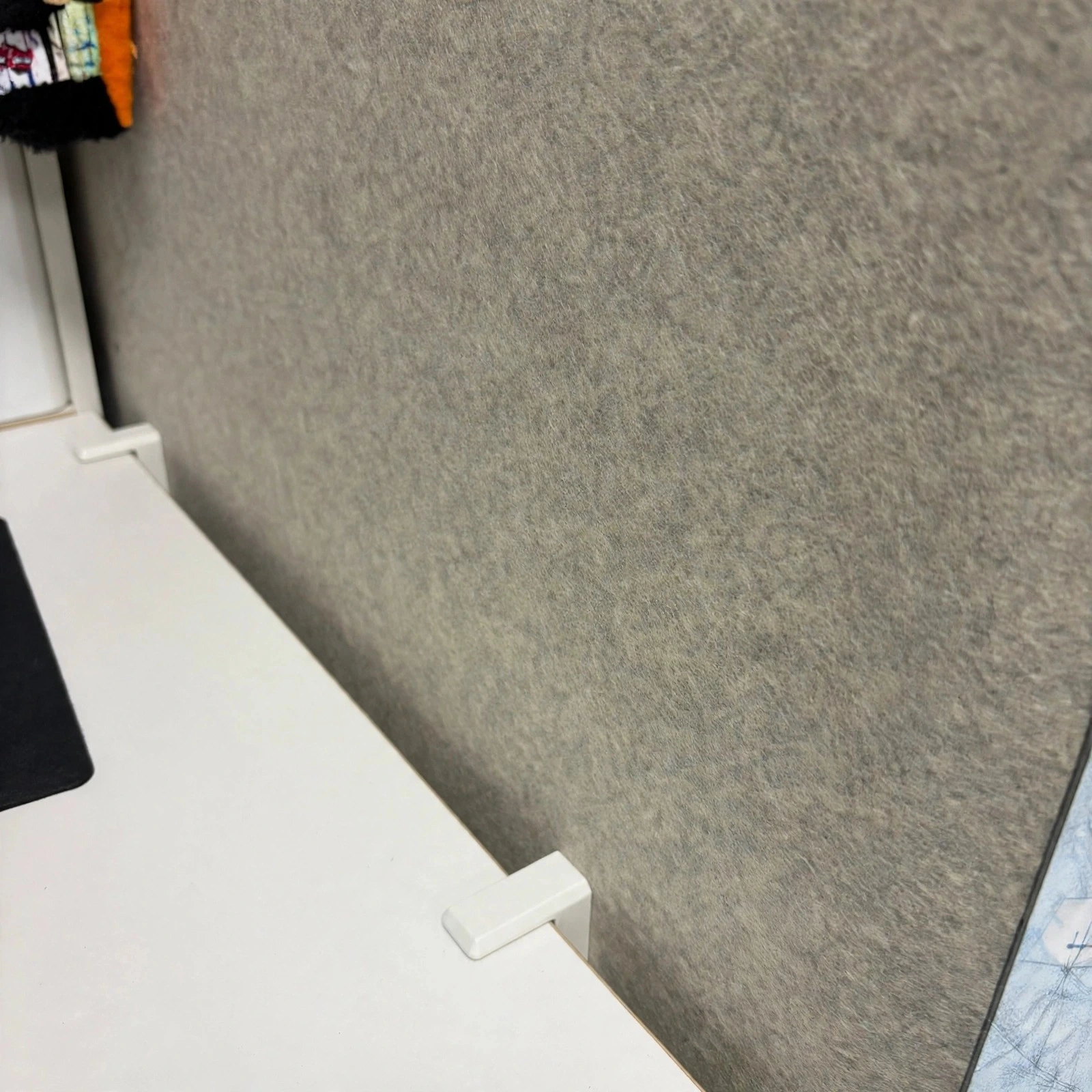 데스커 펠트엔드스크린 800x760mm, 베이지+화이트 실제 상품 이미지